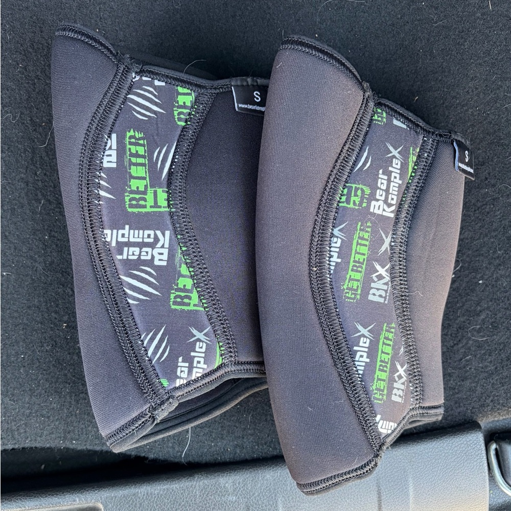 Bear KompleX Black and Green Knee Sleeves